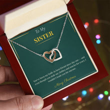 Interlocking Hearts Necklace – A Heartfelt Christmas Gift for Sister | Symbol of Love and Connection