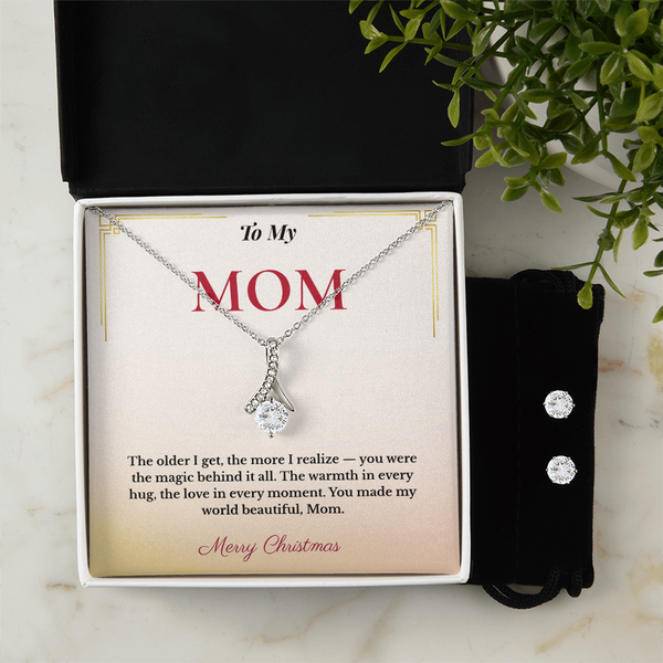 Elegant Christmas Gift for Mom | Dazzling Jewelry That Celebrates Her Grace | Perfect Holiday Set She'll Treasure
