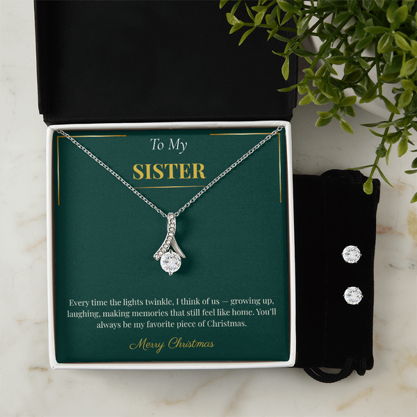 Alluring Beauty Necklace and Earring Set – Beautiful Christmas Gift for Sister | Trending Jewelry Combo
