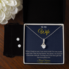 Alluring Beauty Necklace and Earring Set – Stunning Christmas Gift for Wife | Dazzling Jewelry That Highlights Her Grace | Elegant Holiday Set She'll Adore