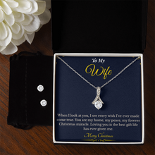Alluring Beauty Necklace and Earring Set – Stunning Christmas Gift for Wife | Dazzling Jewelry That Highlights Her Grace | Elegant Holiday Set She'll Adore