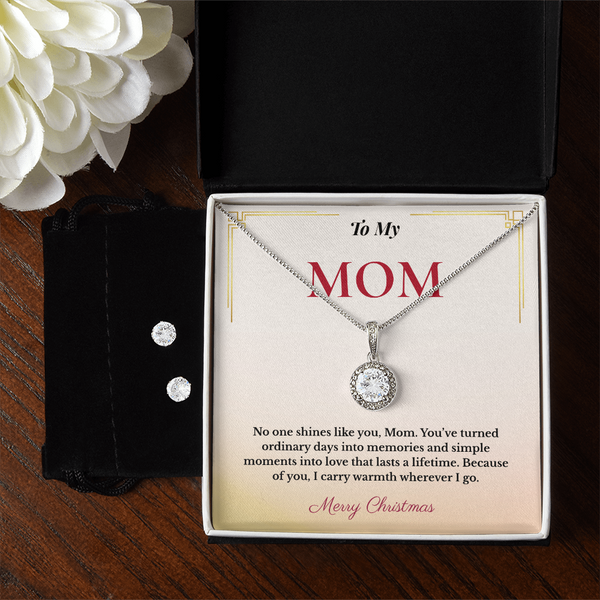 Elegant Christmas Gift for Mom | Sparkling Jewelry That Symbolizes Faith & Love | Perfect Holiday Set She'll Cherish
