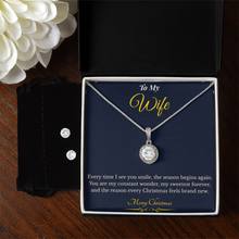 Eternal Hope Necklace and Earring Set – Elegant Christmas Gift for Wife | Sparkling Jewelry That Symbolizes Love & Faith | Perfect Holiday Set for Her