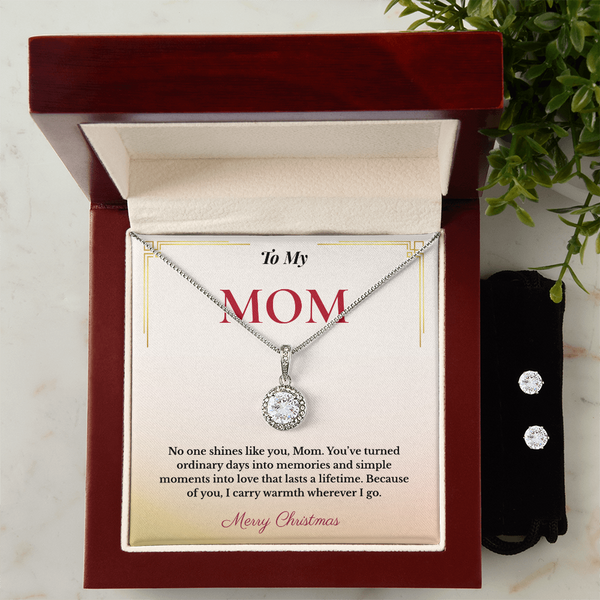 Elegant Christmas Gift for Mom | Sparkling Jewelry That Symbolizes Faith & Love | Perfect Holiday Set She'll Cherish