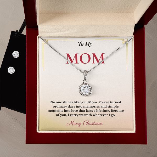 Elegant Christmas Gift for Mom | Sparkling Jewelry That Symbolizes Faith & Love | Perfect Holiday Set She'll Cherish