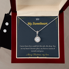 Eternal Hope Necklace and Earring Set – Elegant Christmas Gift for Wife | Sparkling Jewelry That Symbolizes Love & Faith | Perfect Holiday Set for Her