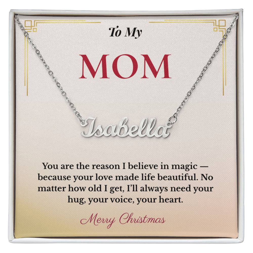Personalized Christmas Gift for Mom | Engraved Jewelry That Captures Your Love | Elegant Custom Keepsake She'll Cherish