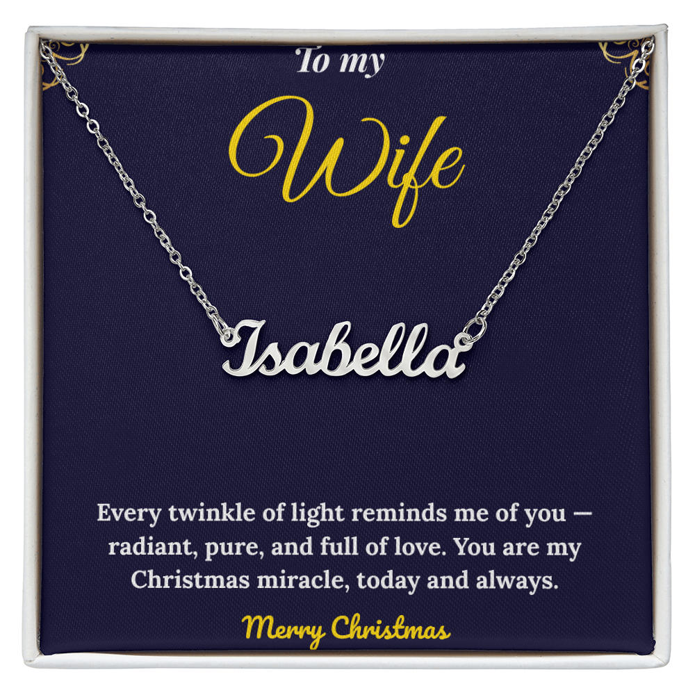 Personalized Name Necklace – Custom Cursive Name Pendant, 18K Gold or Polished Stainless Steel | Christmas Gift for Her, Made in USA