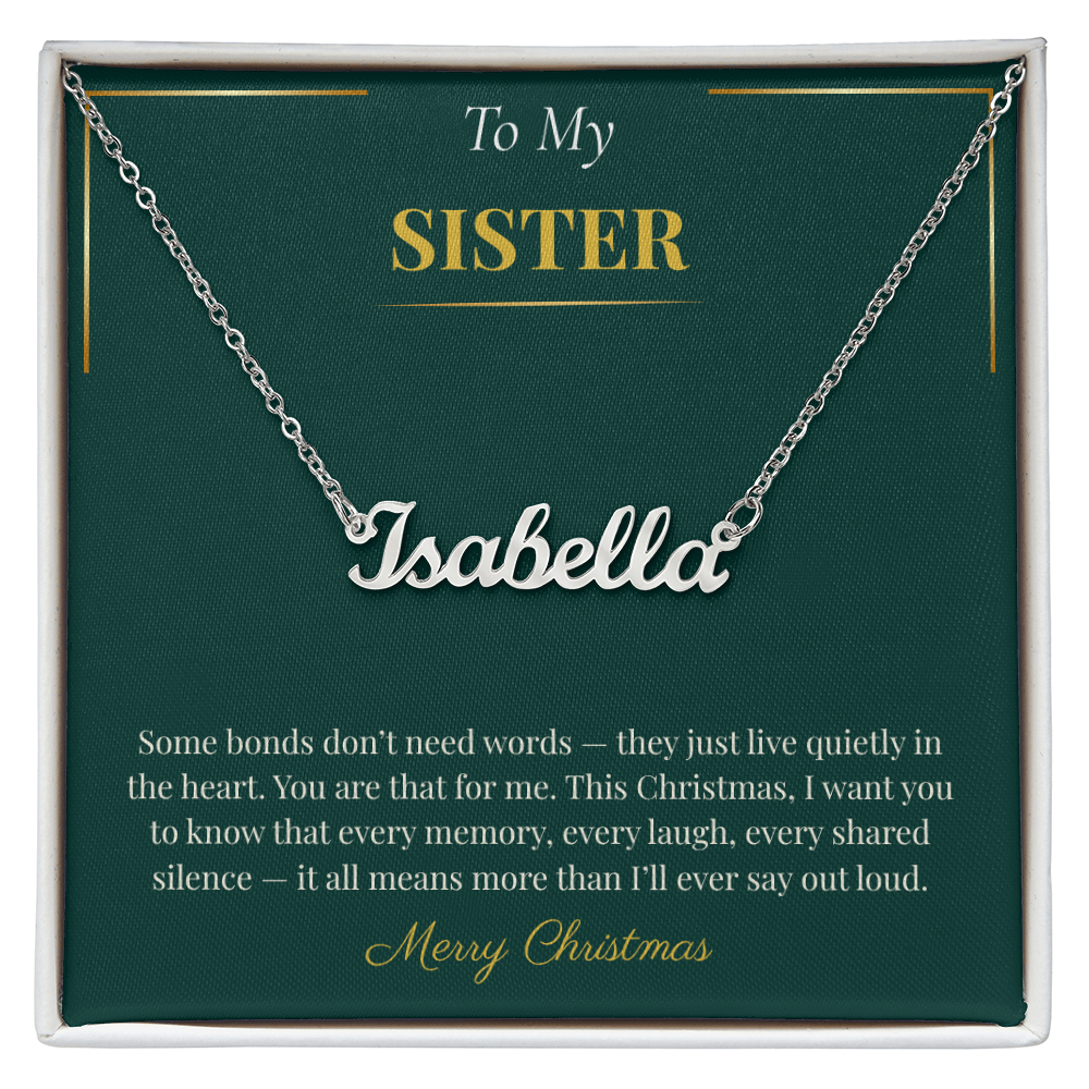 Custom Name Necklace – Unique Christmas Gift for Sister | Personalized Jewelry Bestseller