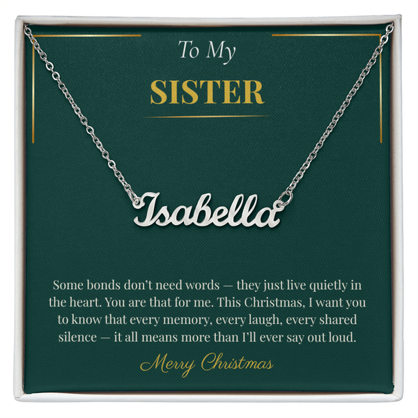 Custom Name Necklace – Unique Christmas Gift for Sister | Personalized Jewelry Bestseller