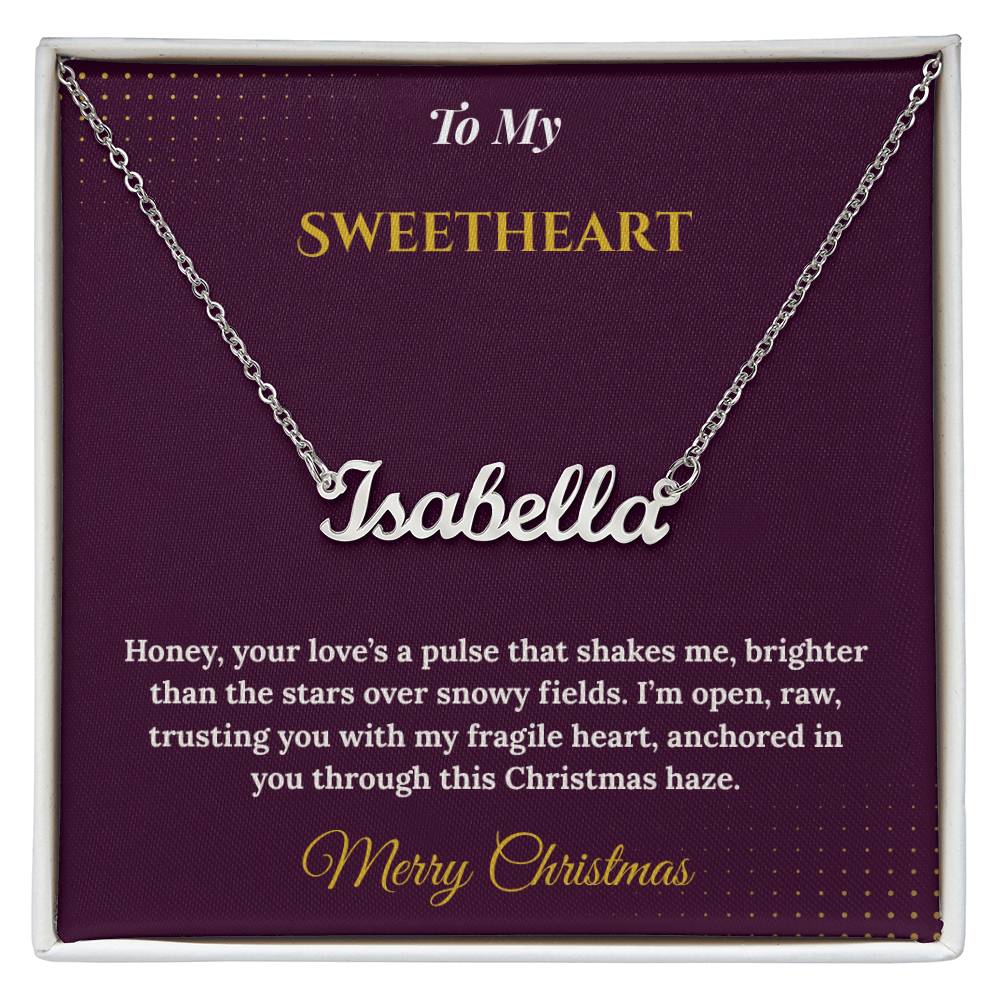Custom Name Necklace – Personalized Christmas Gift for Wife | Engraved Jewelry That Captures Your Love | Elegant Custom Keepsake for Her