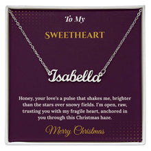 Custom Name Necklace – Personalized Christmas Gift for Wife | Engraved Jewelry That Captures Your Love | Elegant Custom Keepsake for Her