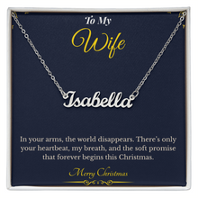 Custom Name Necklace – Personalized Christmas Gift for Wife | Engraved Jewelry That Captures Your Love | Elegant