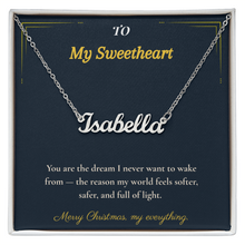 Custom Name Necklace – Personalized Christmas Gift for Wife | Engraved Jewelry That Captures Your Love | Elegant Custom Keepsake for Her