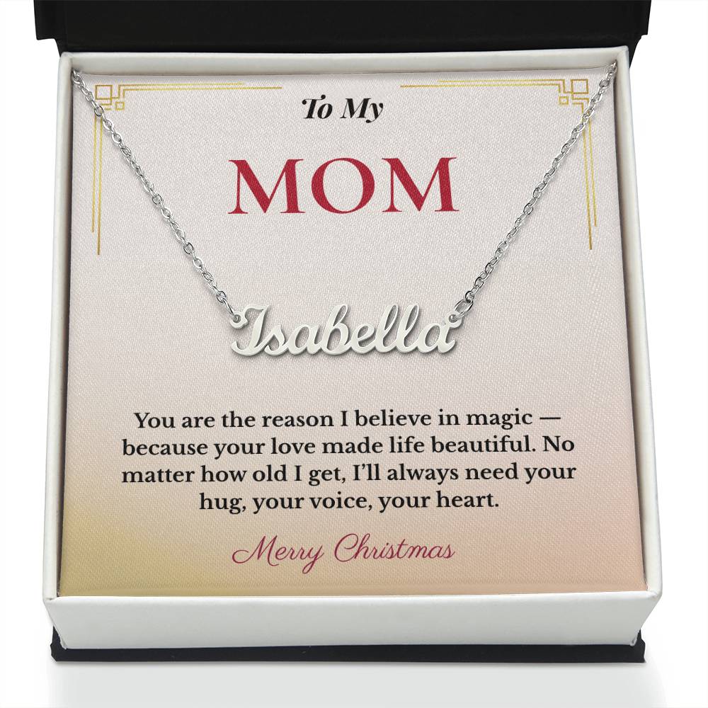 Personalized Christmas Gift for Mom | Engraved Jewelry That Captures Your Love | Elegant Custom Keepsake She'll Cherish