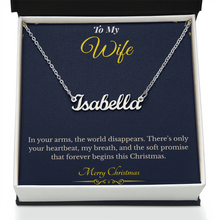 Custom Name Necklace – Personalized Christmas Gift for Wife | Engraved Jewelry That Captures Your Love | Elegant