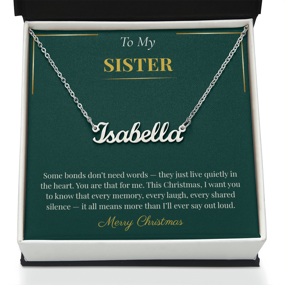 Custom Name Necklace – Unique Christmas Gift for Sister | Personalized Jewelry Bestseller