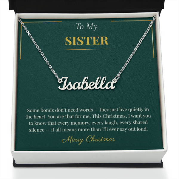 Custom Name Necklace – Unique Christmas Gift for Sister | Personalized Jewelry Bestseller