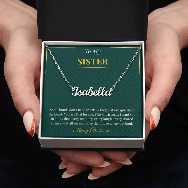 Custom Name Necklace – Unique Christmas Gift for Sister | Personalized Jewelry Bestseller