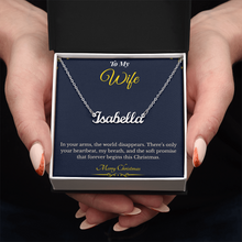 Custom Name Necklace – Personalized Christmas Gift for Wife | Engraved Jewelry That Captures Your Love | Elegant