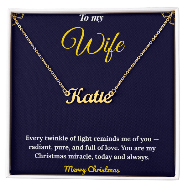 Personalized Name Necklace – Custom Cursive Name Pendant, 18K Gold or Polished Stainless Steel | Christmas Gift for Her, Made in USA