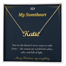 Custom Name Necklace – Personalized Christmas Gift for Wife | Engraved Jewelry That Captures Your Love | Elegant Custom Keepsake for Her