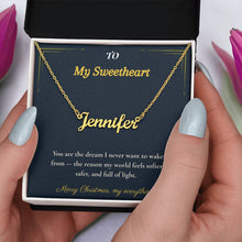 Custom Name Necklace – Personalized Christmas Gift for Wife | Engraved Jewelry That Captures Your Love | Elegant Custom Keepsake for Her