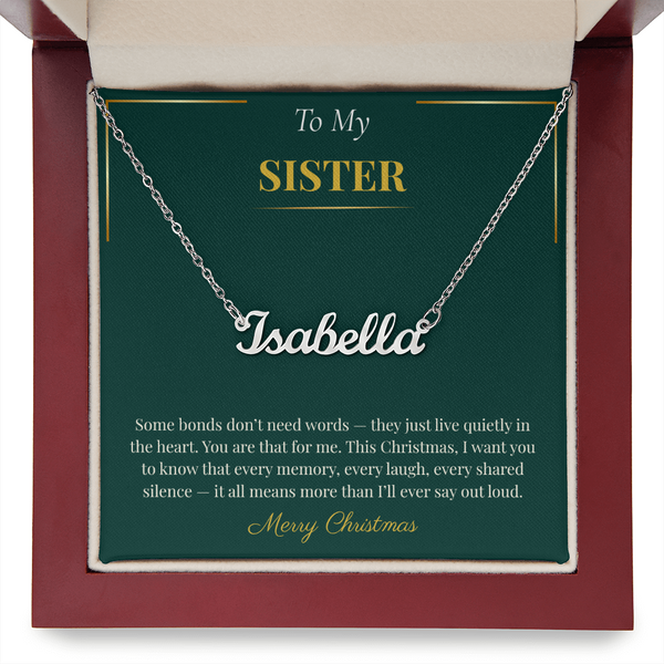 Custom Name Necklace – Unique Christmas Gift for Sister | Personalized Jewelry Bestseller