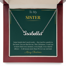 Custom Name Necklace – Unique Christmas Gift for Sister | Personalized Jewelry Bestseller