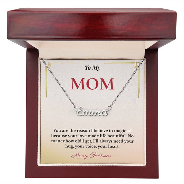 Personalized Christmas Gift for Mom | Engraved Jewelry That Captures Your Love | Elegant Custom Keepsake She'll Cherish