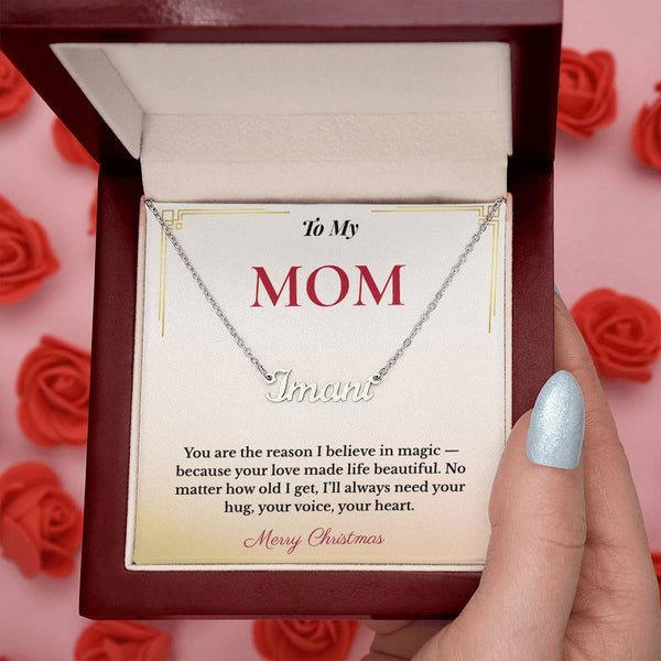 Personalized Christmas Gift for Mom | Engraved Jewelry That Captures Your Love | Elegant Custom Keepsake She'll Cherish