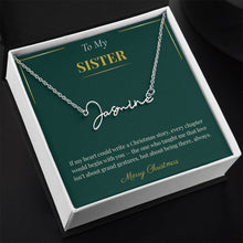 Signature Style Custom Name Necklace – Personalized Christmas Gift for Sister | Trending Custom Jewelry Idea