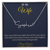 Signature Style Custom Name Necklace – Personalized Christmas Gift for Wife | Elegant Jewelry That Celebrates Her Identity | Unique Holiday Keepsake She'll Love