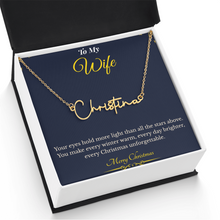 Signature Style Custom Name Necklace – Personalized Christmas Gift for Wife | Elegant Jewelry That Celebrates Her Identity | Unique Holiday Keepsake She'll Love