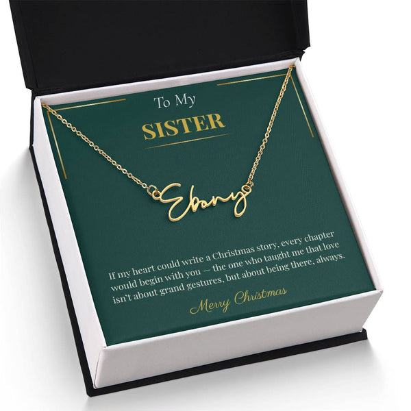 Signature Style Custom Name Necklace – Personalized Christmas Gift for Sister | Trending Custom Jewelry Idea