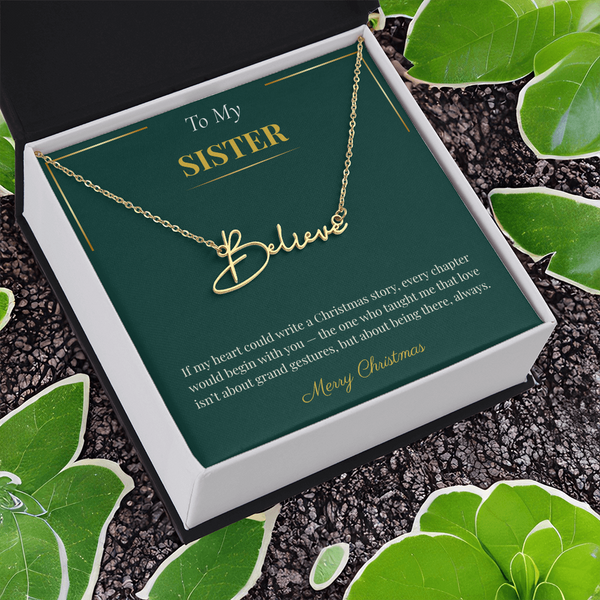 Signature Style Custom Name Necklace – Personalized Christmas Gift for Sister | Trending Custom Jewelry Idea