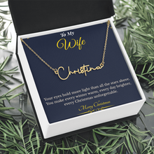 Signature Style Custom Name Necklace – Personalized Christmas Gift for Wife | Elegant Jewelry That Celebrates Her Identity | Unique Holiday Keepsake She'll Love