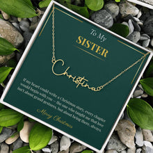 Signature Style Custom Name Necklace – Personalized Christmas Gift for Sister | Trending Custom Jewelry Idea