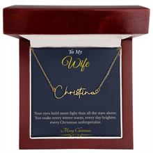 Signature Style Custom Name Necklace – Personalized Christmas Gift for Wife | Elegant Jewelry That Celebrates Her Identity | Unique Holiday Keepsake She'll Love