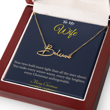 Signature Style Custom Name Necklace – Personalized Christmas Gift for Wife | Elegant Jewelry That Celebrates Her Identity | Unique Holiday Keepsake She'll Love