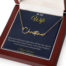 Signature Style Custom Name Necklace – Personalized Christmas Gift for Wife | Elegant Jewelry That Celebrates Her Identity | Unique Holiday Keepsake She'll Love