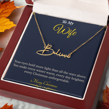 Signature Style Custom Name Necklace – Personalized Christmas Gift for Wife | Elegant Jewelry That Celebrates Her Identity | Unique Holiday Keepsake She'll Love