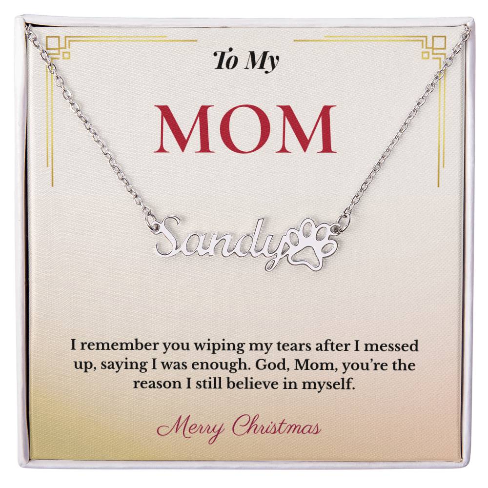 Heartwarming Christmas Gift for Mom | Personalized Jewelry Celebrating the Love of Pets & Family | Cute Custom Keepsake She'll Treasure