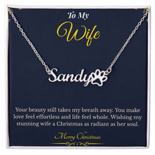 Paw Print Name Necklace – Heartwarming Christmas Gift for Wife | Personalized Jewelry That Celebrates Love for Pets | Cute Custom Keepsake She'll Treasure