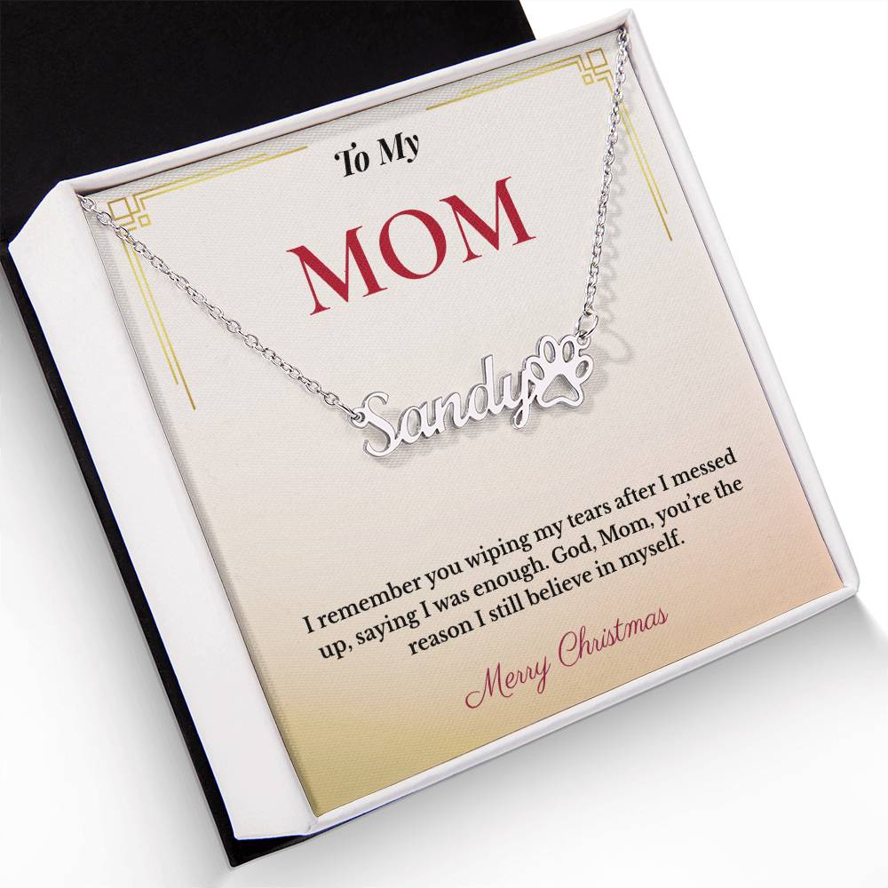 Heartwarming Christmas Gift for Mom | Personalized Jewelry Celebrating the Love of Pets & Family | Cute Custom Keepsake She'll Treasure