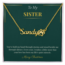 Paw Print Name Necklace – Adorable Christmas Gift for Sister | Pet Lover Personalized Jewelry Gift