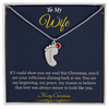 Engraved Baby Feet Necklace with Birthstone – Sentimental Christmas Gift for Wife | Personalized Jewelry That Honors Motherhood | Heartfelt Keepsake She'll Adore