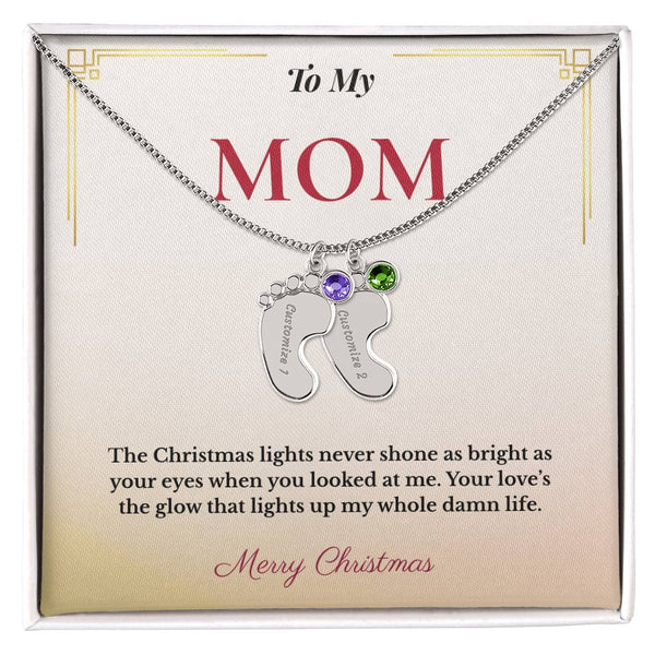 Sentimental Christmas Gift for Mom | Personalized Jewelry Honoring Motherhood & Family Love | Heartfelt Keepsake