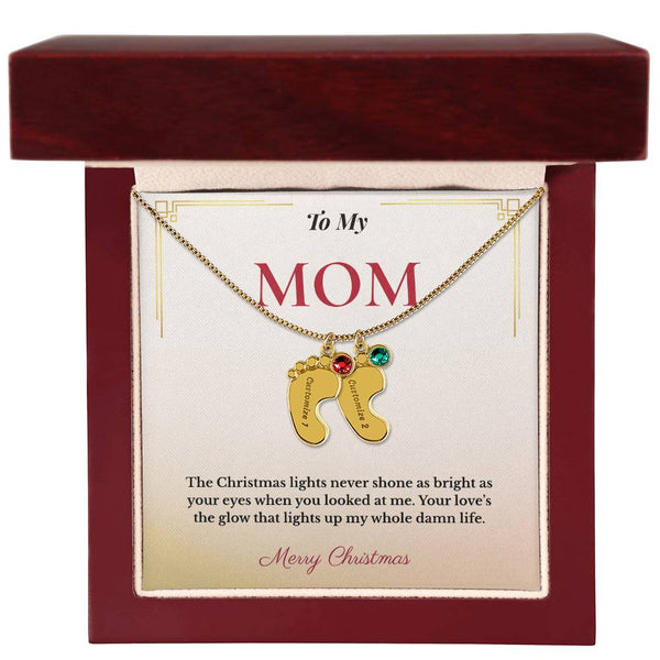 Sentimental Christmas Gift for Mom | Personalized Jewelry Honoring Motherhood & Family Love | Heartfelt Keepsake