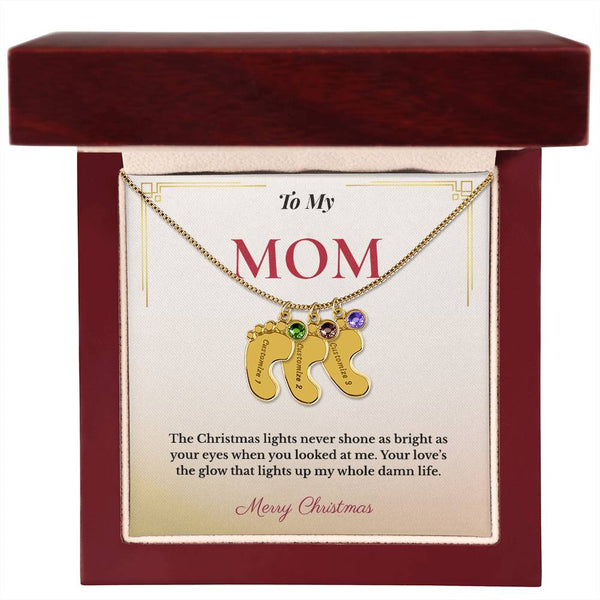 Sentimental Christmas Gift for Mom | Personalized Jewelry Honoring Motherhood & Family Love | Heartfelt Keepsake